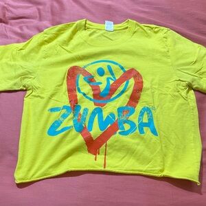 Zumba Fitness Kids Neon Yellow Heart Tee